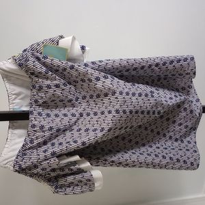 CeCe NWT Blue/White stripe/floral Dress